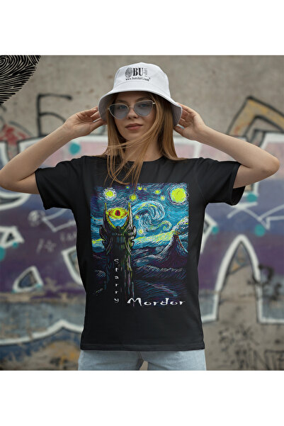 BUTSHIRT BU Tişört 'Starry Mordor‘ Baskılı 'Regular-Fit' Unisex Tişört