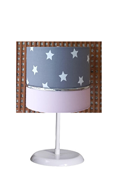 ONAY M غطاء من القماش باللون الرمادي المرصع بالنجوم الوردي لغرفة الأطفال وغرف...