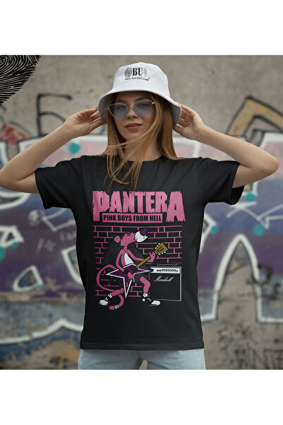 BUTSHIRT BU Tişört 'Pantera - Pink Boys From Hell‘  Baskılı 'Regular-Fit' Unisex Tişört