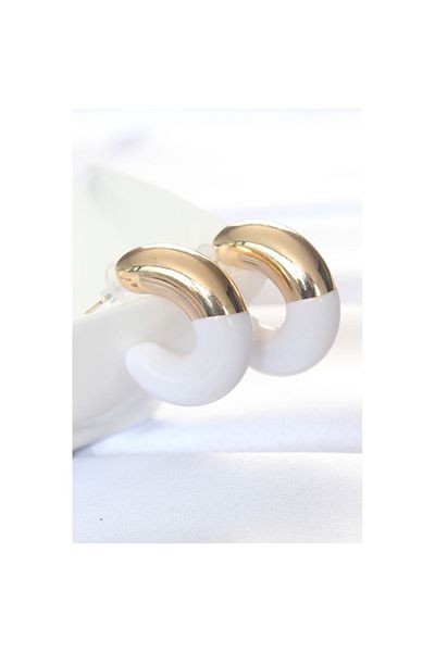 Skygo Ccb White Gold Double Color Earrings - Tj-Bkp8874