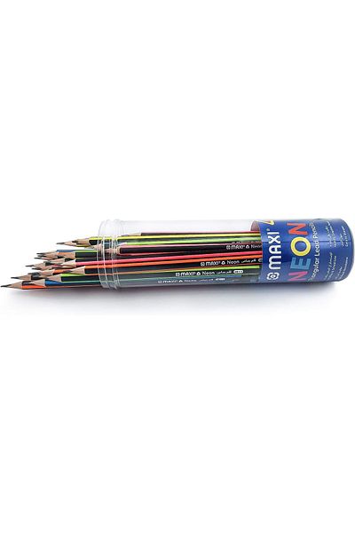erorex Neon Triangular Graphite Pencil With Eraser Tip Jar Of 30Pc