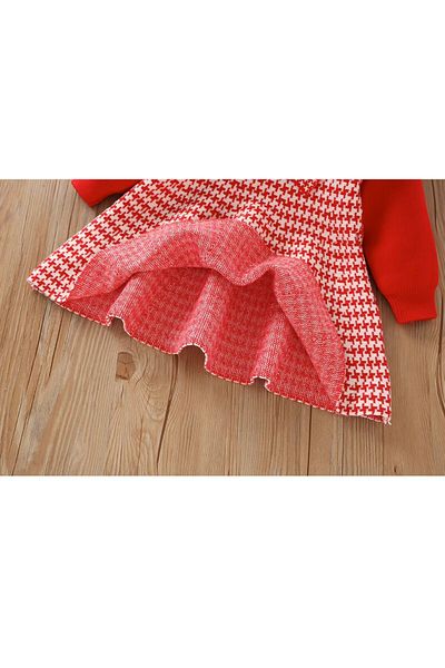 nannie Andra Red Girls Sarafan Dress - 3-4 years