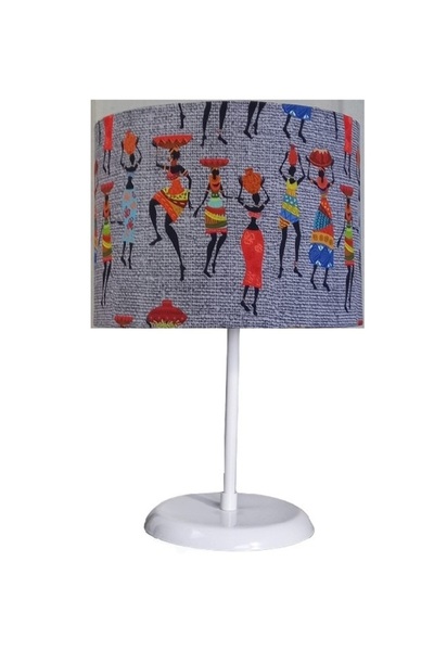 ONAY M Gray African Girls Fabric Covering Bedroom and Children's Room Lampsha...