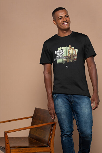 Texclusive Tricou negru unisex GTA San Andreas