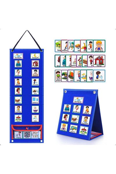erorex Visual Schedule For Kids 2 In 1 Daily Chore Routine Chart With 96 Cards Toddler Schedule Planning