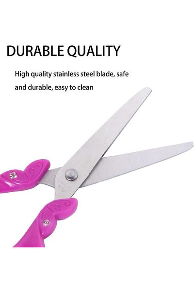 erorex Kids Scissors 5.8 Inch Safety Scissors For Girls Blunt Tip Child Craft Scissors Student Scissors