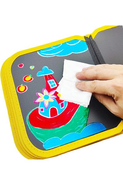 erorex 14 Pages Writing Tablet Erasable Drawing Tablet With 12 Color Pens Drawing Board Writing Pads