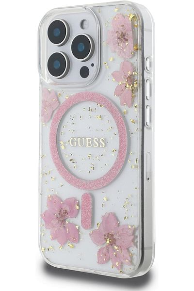 CG Mobile Compatible With Iphone 16 Pro Max Hard Case With Resin Flowers Design Compatible With Magsafe Drop