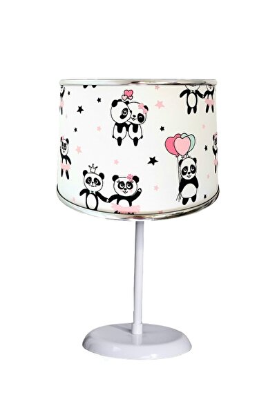 ONAY M غطاء نسيج الباندا لغرفة النوم وغرفة الأطفال وغرفة الطفل مصباح طاولة الظل