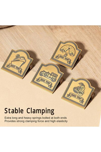 erorex Metal Clip Decorative Vintage Brass Book Clip For Drawing Paper For Receipt Ioc0375F1T 13