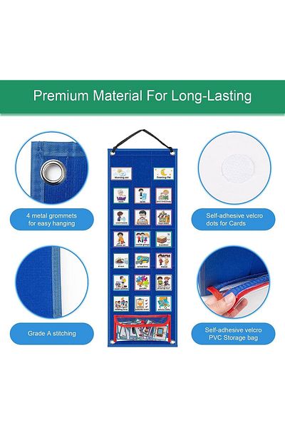 erorex Visual Schedule For Kids 2 In 1 Daily Chore Routine Chart With 96 Cards Toddler Schedule Planning