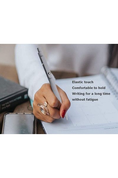 erorex قلم جل 0.5 قلم معبأ قلم مكتب قلم توقيع ذو رأس رفيع كرة دوارة قابلة للسحب حبر سريع الجفاف