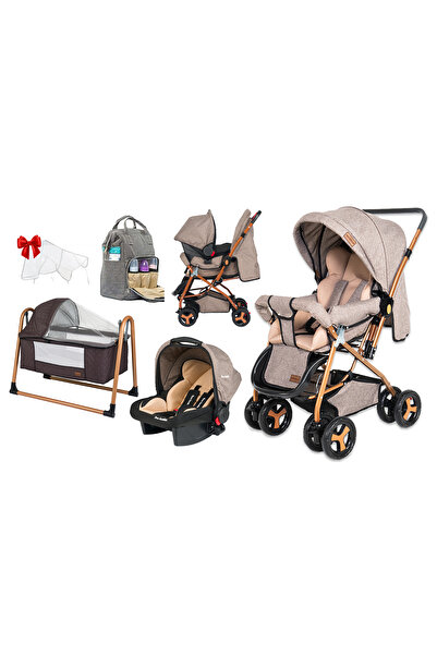 Two Koalas Yeni Doğan Seti Travel Sistem Bebek Arabası Gold Sepet Beşik