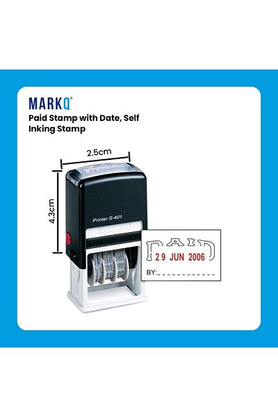erorex Self Inking Paid Stamp With Date