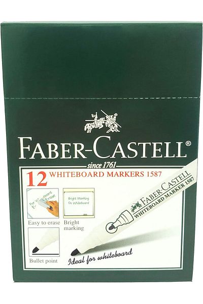 erorex Round Tip Whiteboard Permanent Marker Pen 12 Pieces Black