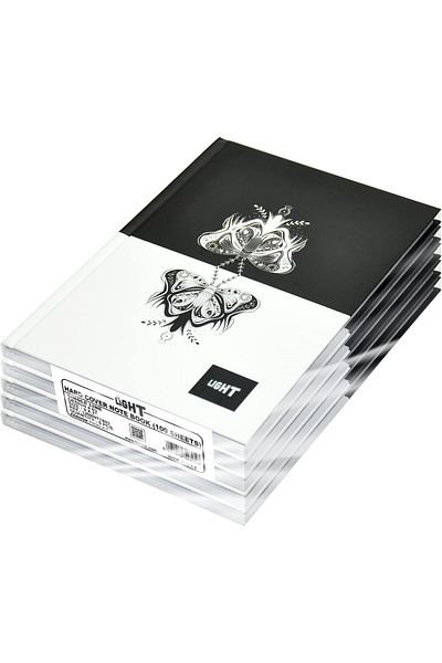erorex Linb971803 Single Line 100 Sheets Hard Cover Notebook 5 Pieces 9 Inch X 7 Inch Size
