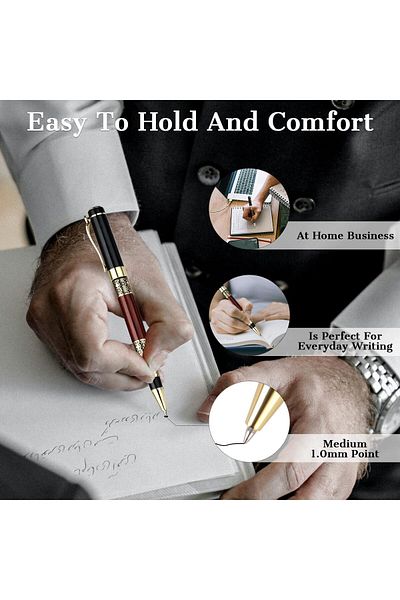 erorex Nice Ballpoint Pen Ballpoint Pen With 2 Pcs Black Ink Refill Classy Gift Box Ballpoint Pen With