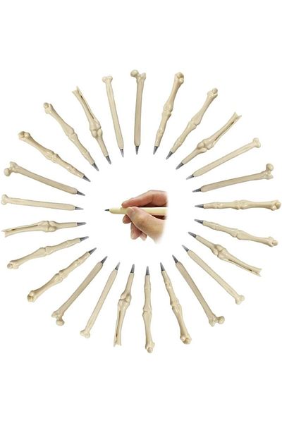 erorex 25 Pcs Bone Shaped Ballpoint Pens With Black Ink For Medical School Halloween Christmas Doctor