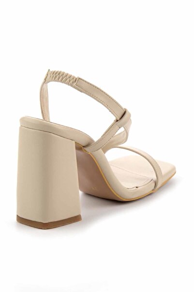 Bambi Bej Kadın Klasik Topuklu Ayakkabı K05869021909