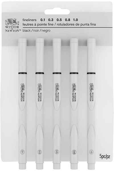 erorex Fineliner Fine Point Pen Set Assorted Set Of 5 Black