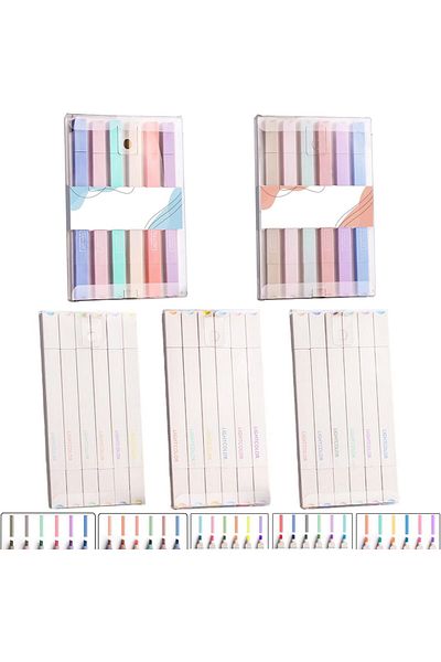erorex Highlighter Pen 12Pcs Assorted Colors Highlighter Markers Aesthetic Highlighters Colorful Dual Tips