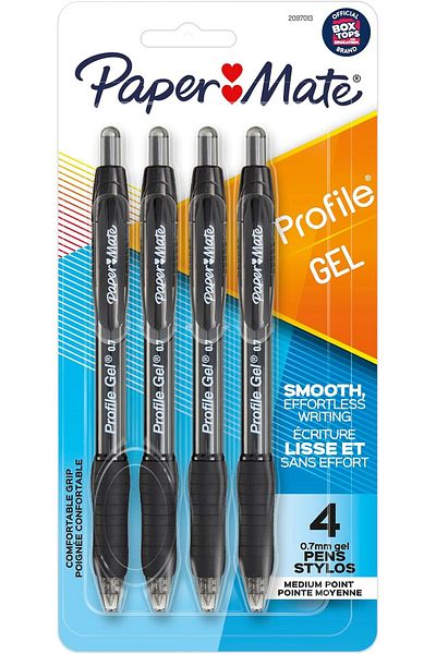 erorex قلم جل قابل للسحب 0.7 مم، أسود، 4 قطع