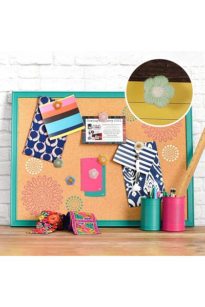erorex Flower Push Pins Flower Thumb Tacks Decorative Push Pins Bulletin Board Tacks Color Push Pin For