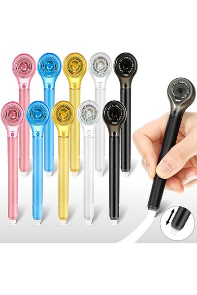 erorex 10 Pack Correction Tape Pen White Out Correctional Tape Colorful White Out Tape Correction Tape