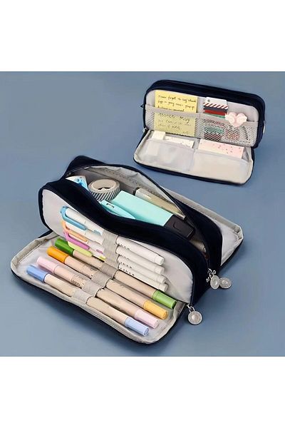 erorex Large Capacity Pencil Case Three Layer Compartment Pencil Case Multifunctional Portable Pencil Case