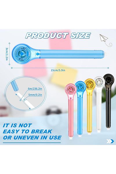 erorex 10 Pack Correction Tape Pen White Out Correctional Tape Colorful White Out Tape Correction Tape