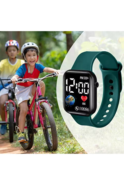 Onkatech Su Geçirmez Figürlü Dijital Led Ekran Işıklı Akıllı Çocuk Saati