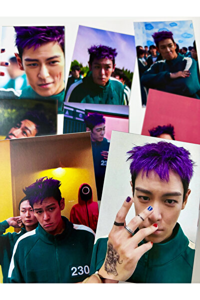 Sticksy 8 Adet Squid Game Thanos Oyuncu 230 Dekoratif Pano Kart Fotokart Seti