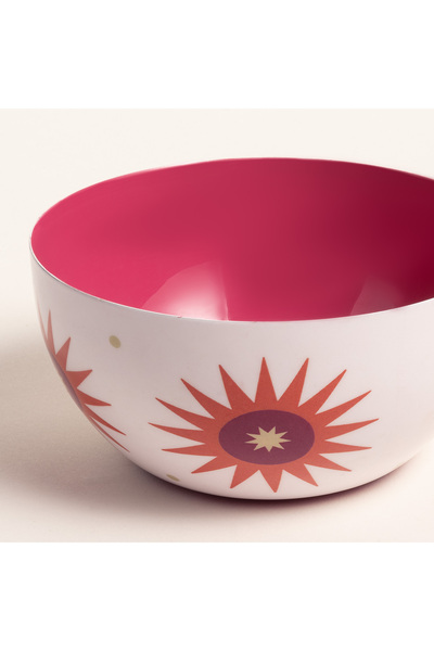 Zsa Zsa Zsu Nanpur Metal Kase 15x15x5 Cm Beyaz- Turuncu