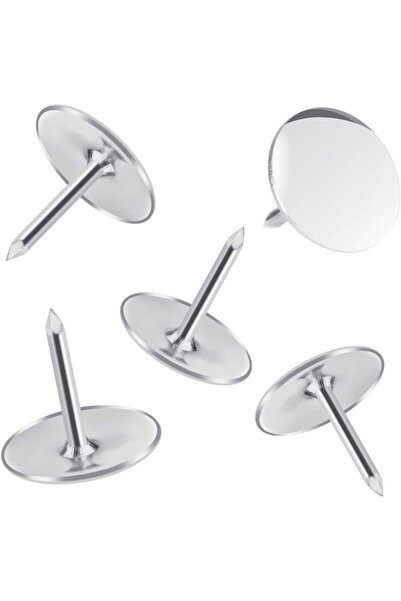 erorex 200 Pack Silver Push Pins Round Head Pins Office Thumbtack 0.37In Standard Thumbtacks For Home