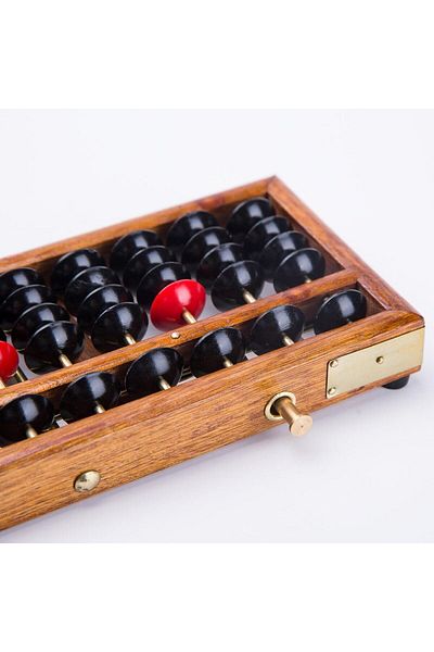 erorex Vintage Style 17 Digit Rods Wooden Abacus Soroban Chinese Calculator Counting Tool Math