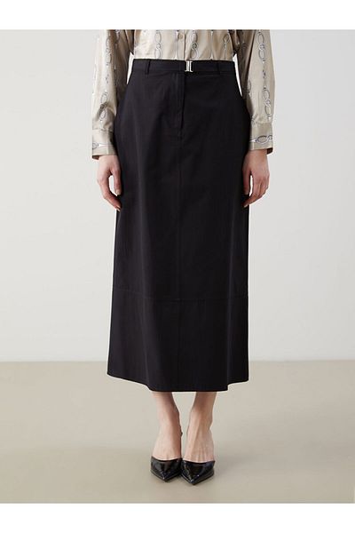 LC Waikiki Beli Belted Tight Fit Women's Skirt S5Ly52Z8Nvy