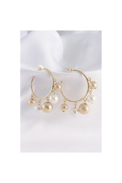 Skygo Brass Gold Color Heel Model Hoop Earrings - Tj-Bkp8908