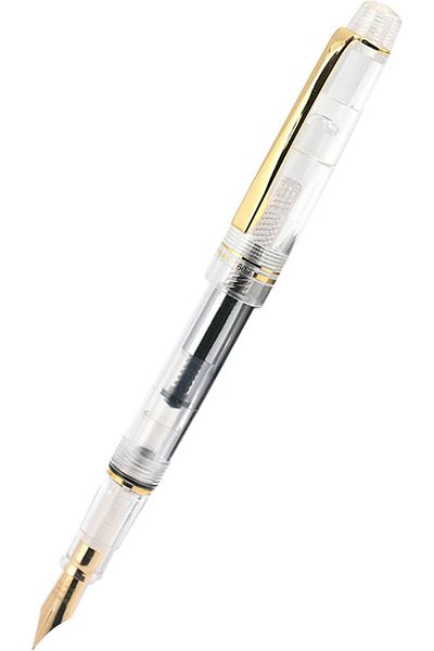 erorex Fountain Pen Stainless Steel Fine Point Nib With Ink Converter Transparent Design Smooth Writing