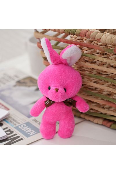 Choice 10pcs   G 10Pcs/Lot Mini Teddy Rabbit Stuffed Dolls Kawaii Bunny Rabbit Plush Toys Keychain Creative