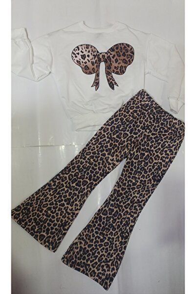 lumia Leopard Print Spanish Legging Tights Girl Child Bottom Top Stylish Set