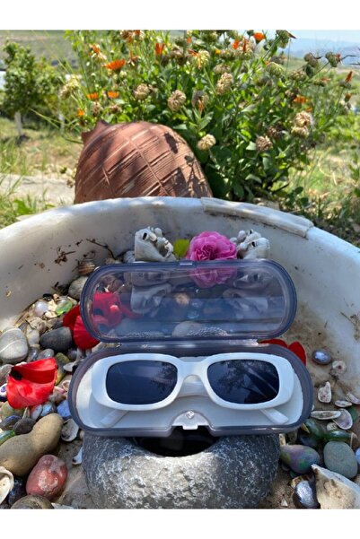 Jolly Kids Uv 400 Protection Rectangular Glasses 36 White 2-8 Years Old Boys and Girls Trend 2025