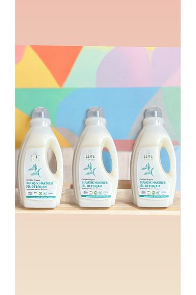 The Elite Home Organic Certified Gel Dishwasher Detergent 825ml*3 Pcs Unscented