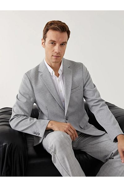 LC Waikiki Lc Gray Slim Fit Men's Blazer Jacket Outlet