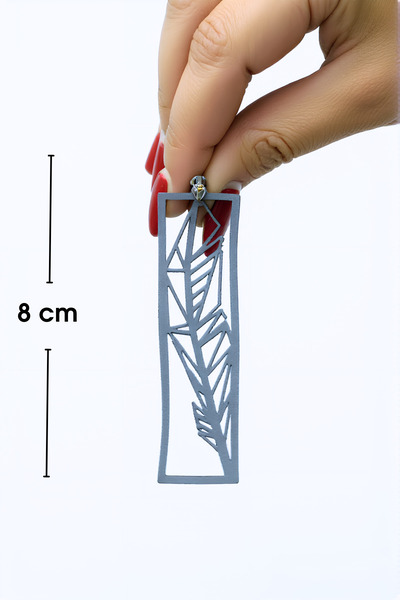 Angels Passion Flower in Rectangle with Reflectors Earrings,Dark Reflection Earrings