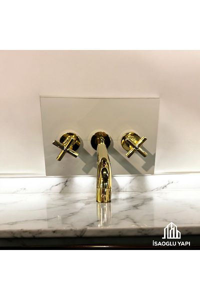 GPD Gold Wall Mounted Undermount Sink Faucet Gpd