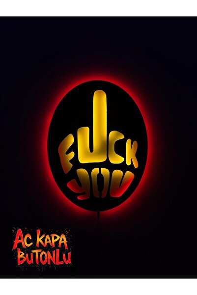 sem concept Ledli Işıklı Dekoratif ''severim Seni'' Tablo, Ahşap Led Tablo