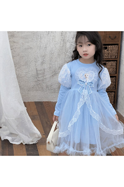 nannie Rochita Albastra Fetite Elsa - 7-8 ani