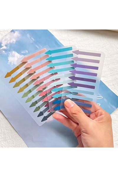 NaSaDAN Set of 4 Pastel Colors Arrow Adhesive Postit Marker Markers 800 Sheets