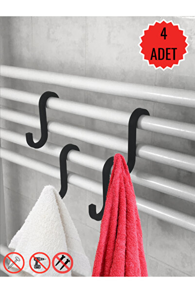 MARESSHİA 4 Adet Plastik Havlupan Kancası Banyo Askısı Banyo Düzenleyici Lif ...