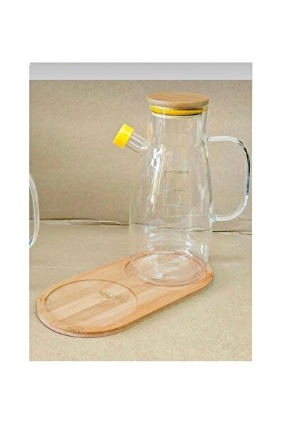 abnturk 2 Bölmeli Ahşap Bambu Yağdanlık Sosluk Altlığı Standı 23x12cm